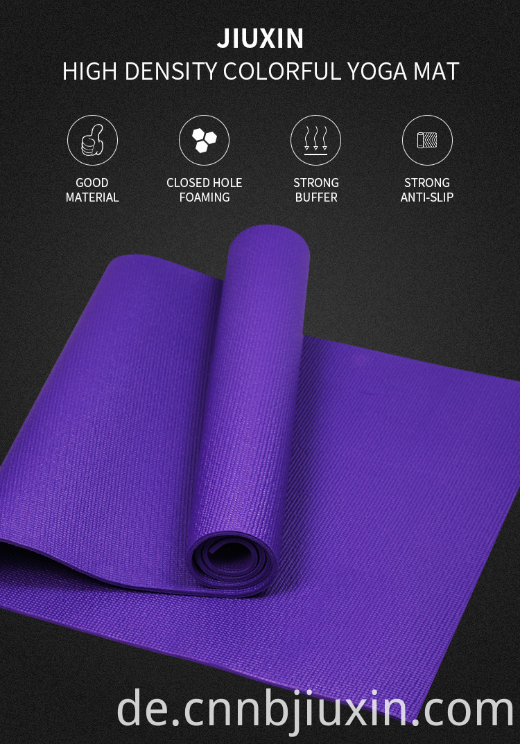 Easy to clean non slip PVC fitness mat